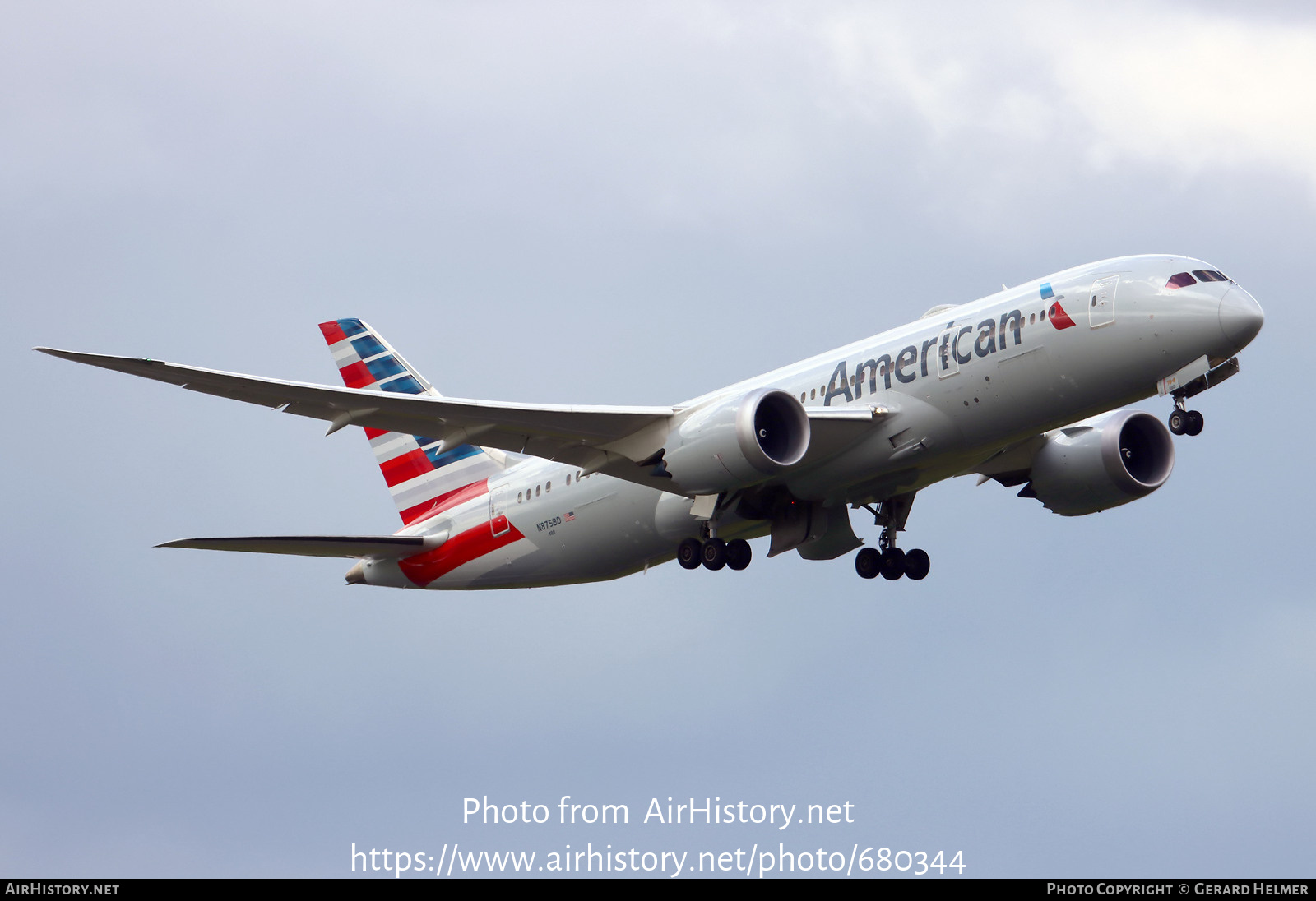 Aircraft Photo of N875BD | Boeing 787-8 Dreamliner | American Airlines | AirHistory.net #680344