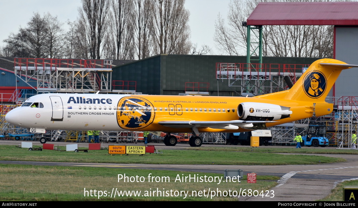 Aircraft Photo of VH-UQG | Fokker 100 (F28-0100) | Alliance Airlines | AirHistory.net #680423