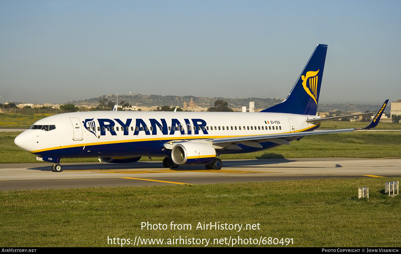 Aircraft Photo of EI-FEG | Boeing 737-8AS | Ryanair | AirHistory.net #680491