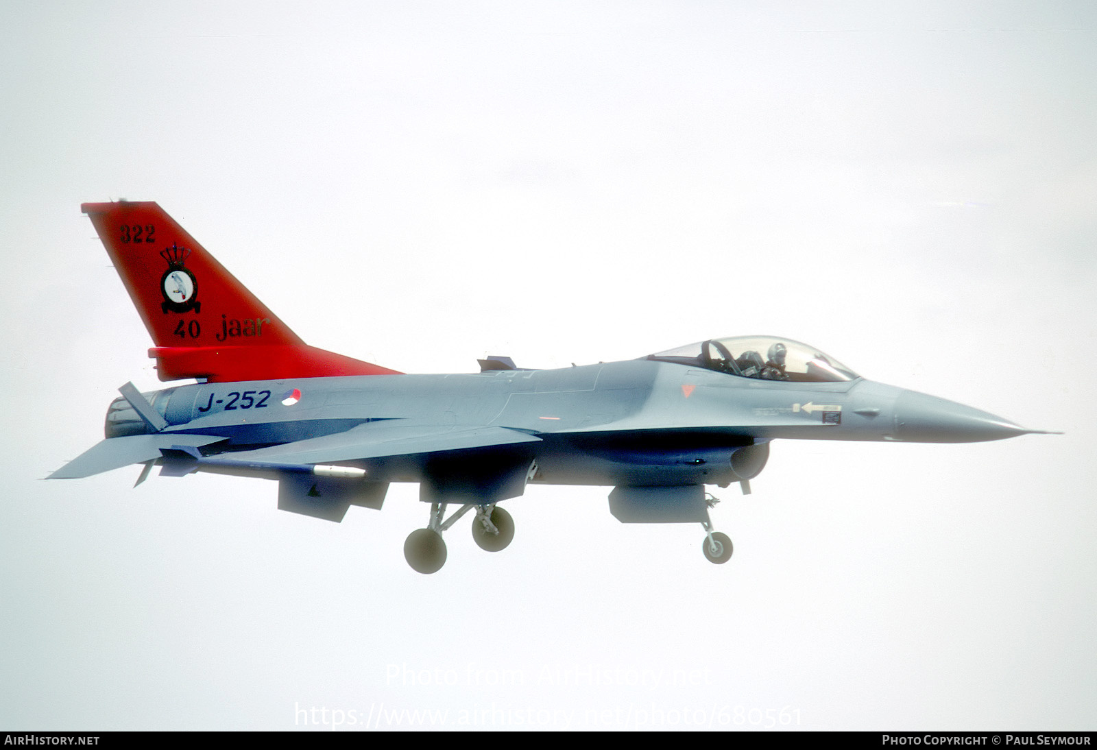 Aircraft Photo of J-252 | General Dynamics F-16A Fighting Falcon | Netherlands - Air Force | AirHistory.net #680561