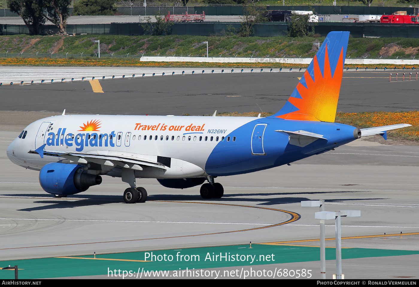 Aircraft Photo of N326NV | Airbus A319-111 | Allegiant Air | AirHistory.net #680585