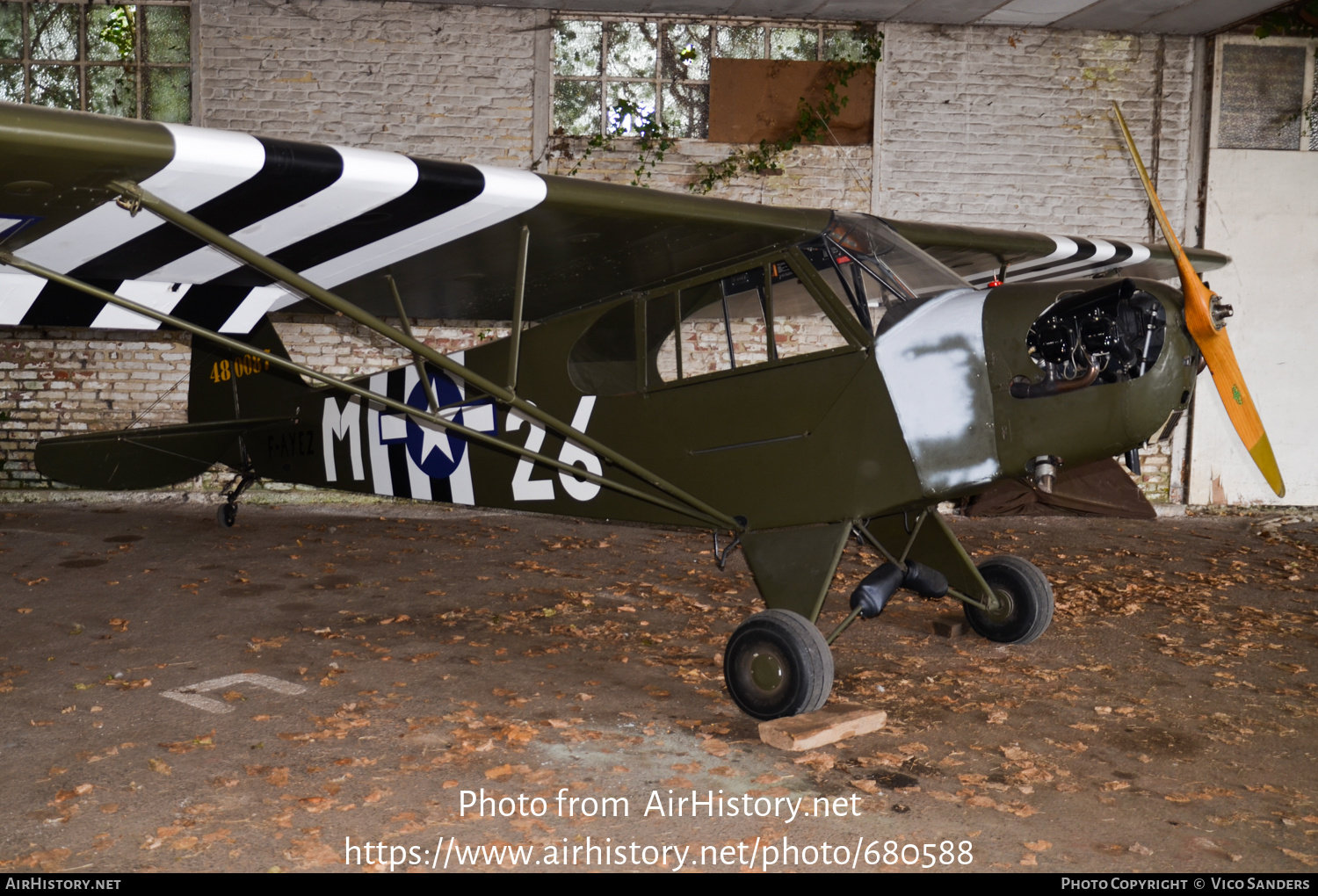 Aircraft Photo of F-AYEZ / 480087 | Piper J-3C-65 Cub | USA - Air Force | AirHistory.net #680588