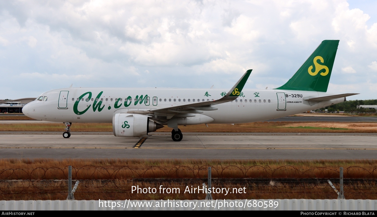 Aircraft Photo of B-329U | Airbus A320-251N | Spring Airlines | AirHistory.net #680589