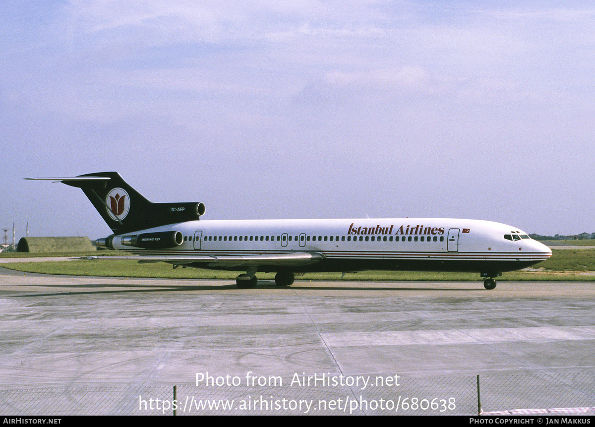 Aircraft Photo of TC-AFP | Boeing 727-230 | Istanbul Airlines | AirHistory.net #680638