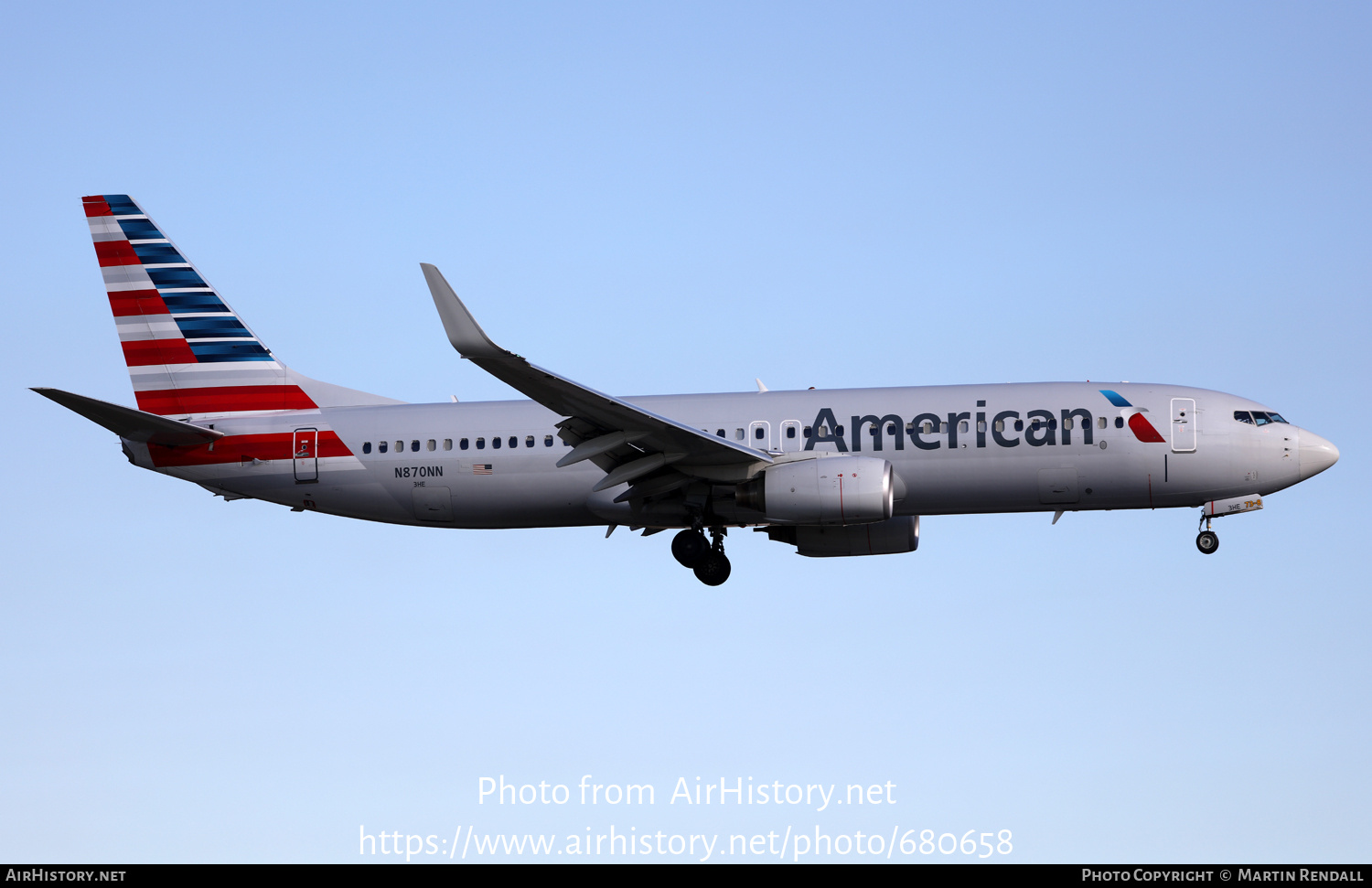 Aircraft Photo of N870NN | Boeing 737-823 | American Airlines | AirHistory.net #680658