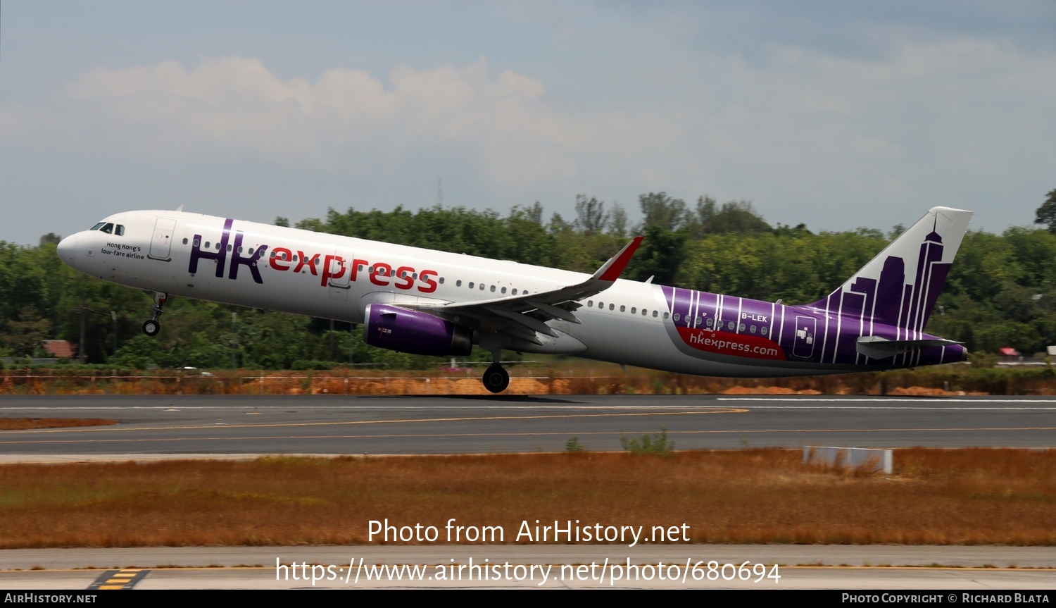 Aircraft Photo of B-LEK | Airbus A321-231 | HK Express - Hong Kong Express | AirHistory.net #680694