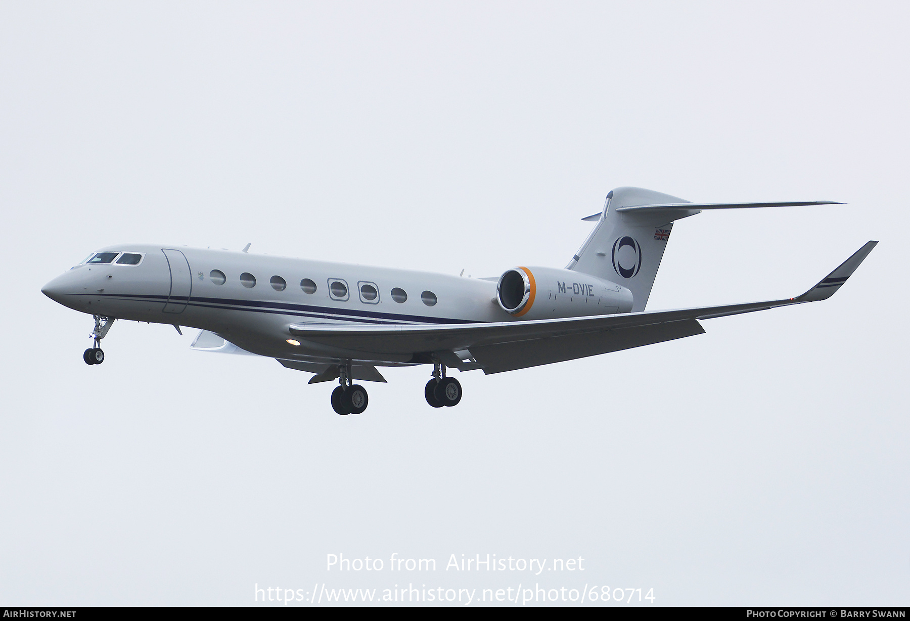 Aircraft Photo of M-OVIE | Gulfstream Aerospace G650 (G-VI) | Ineos Group | AirHistory.net #680714