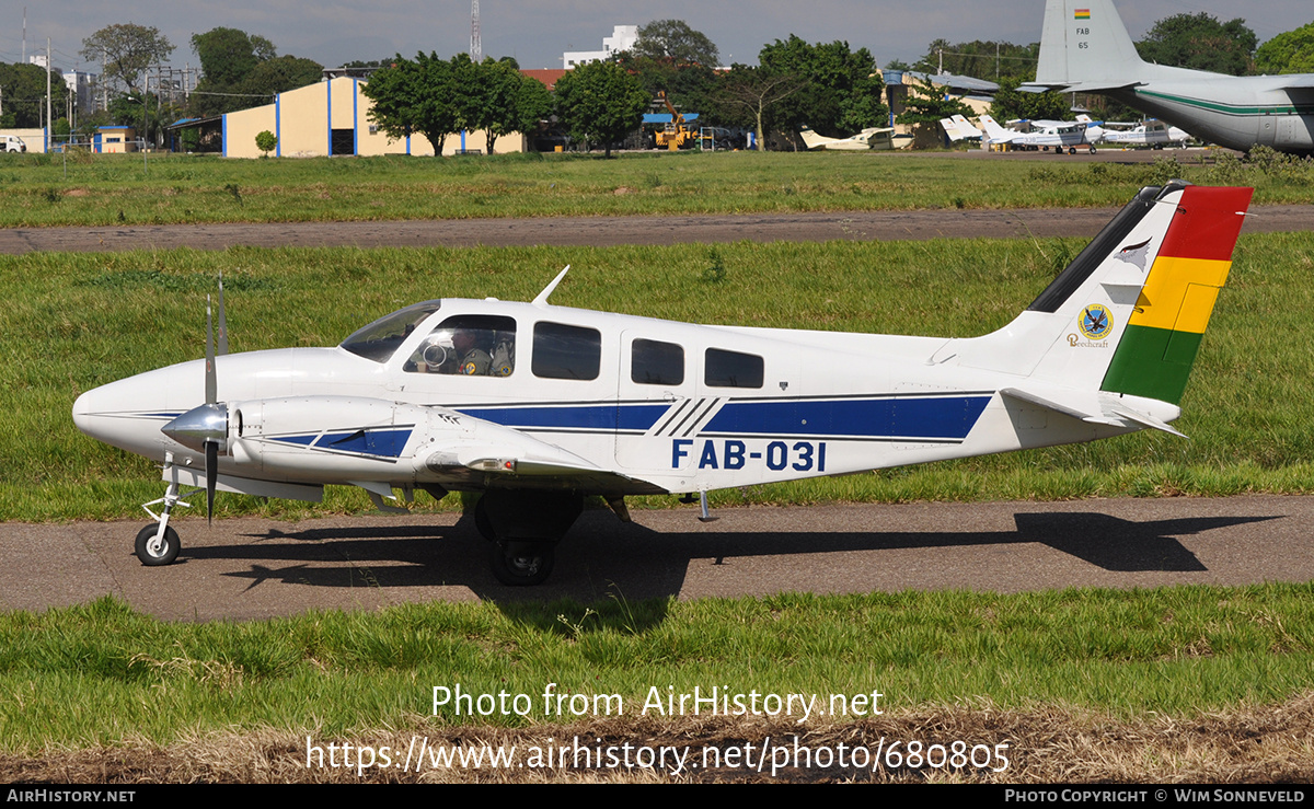 Aircraft Photo of FAB-031 | Beech 58P Pressurized Baron | Bolivia - Air Force | AirHistory.net #680805