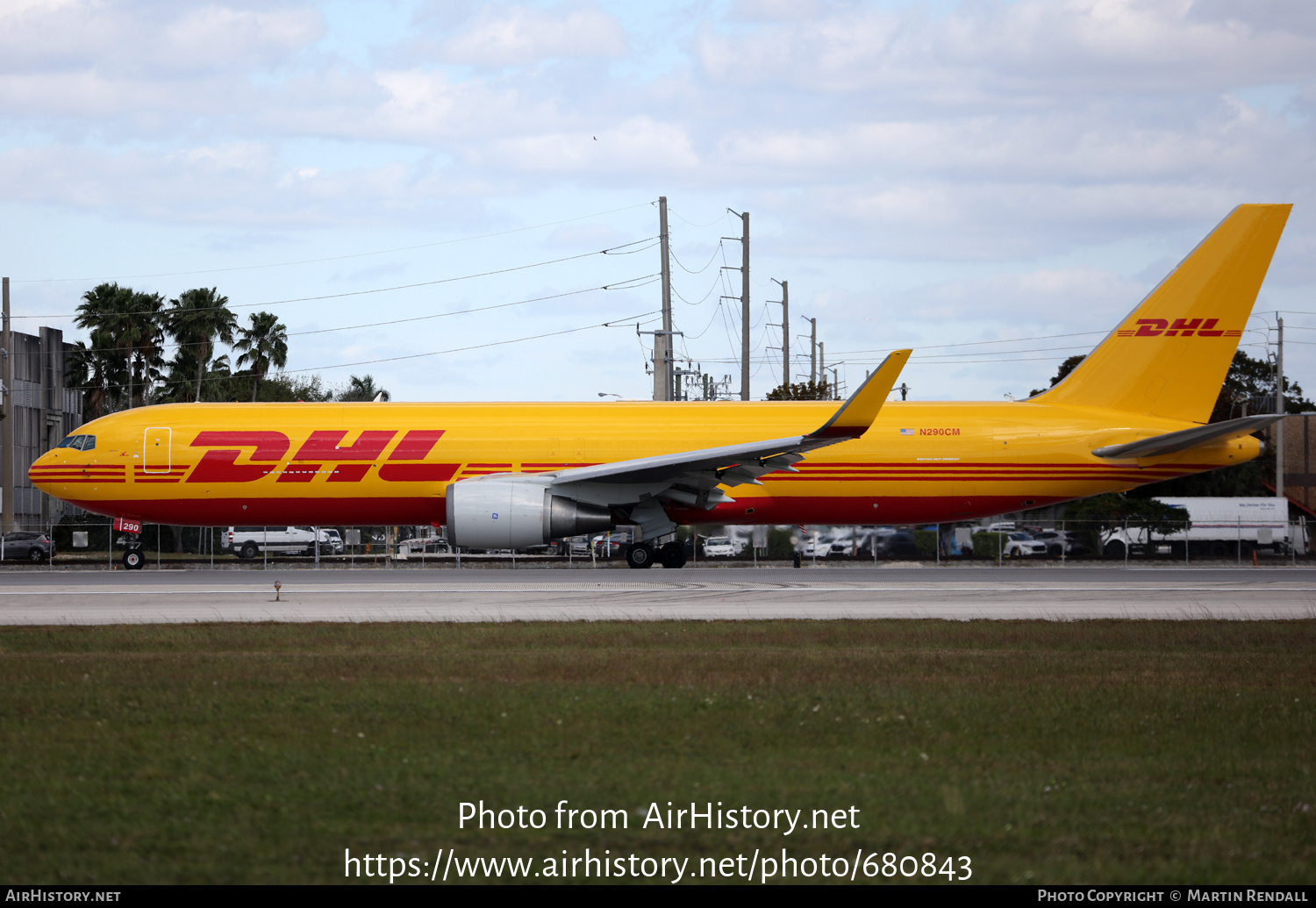 Aircraft Photo of N290CM | Boeing 767-381/ER(BDSF) | DHL International | AirHistory.net #680843