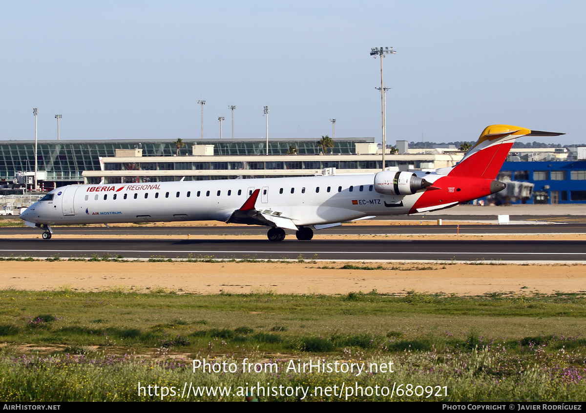 Aircraft Photo of EC-MTZ | Bombardier CRJ-1000 (CL-600-2E25) | Iberia Regional | AirHistory.net #680921