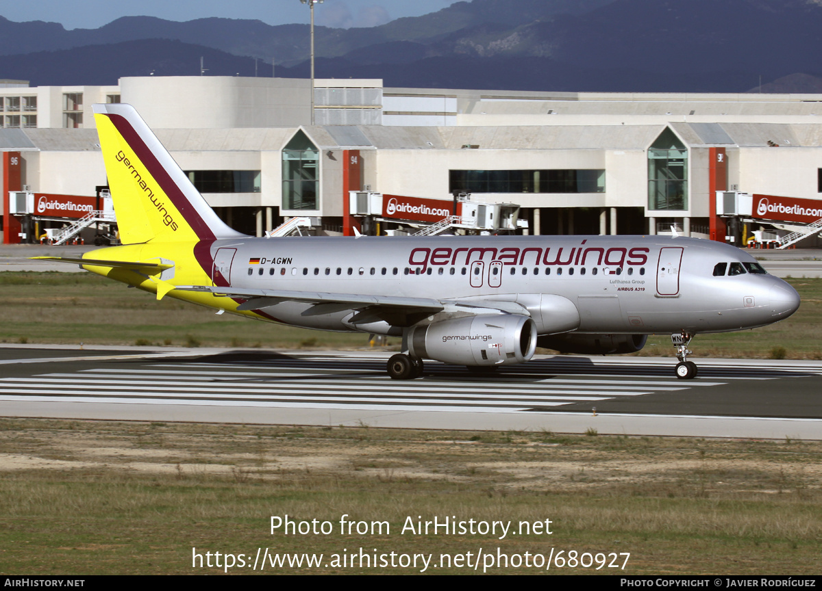 Aircraft Photo of D-AGWN | Airbus A319-132 | Germanwings | AirHistory.net #680927