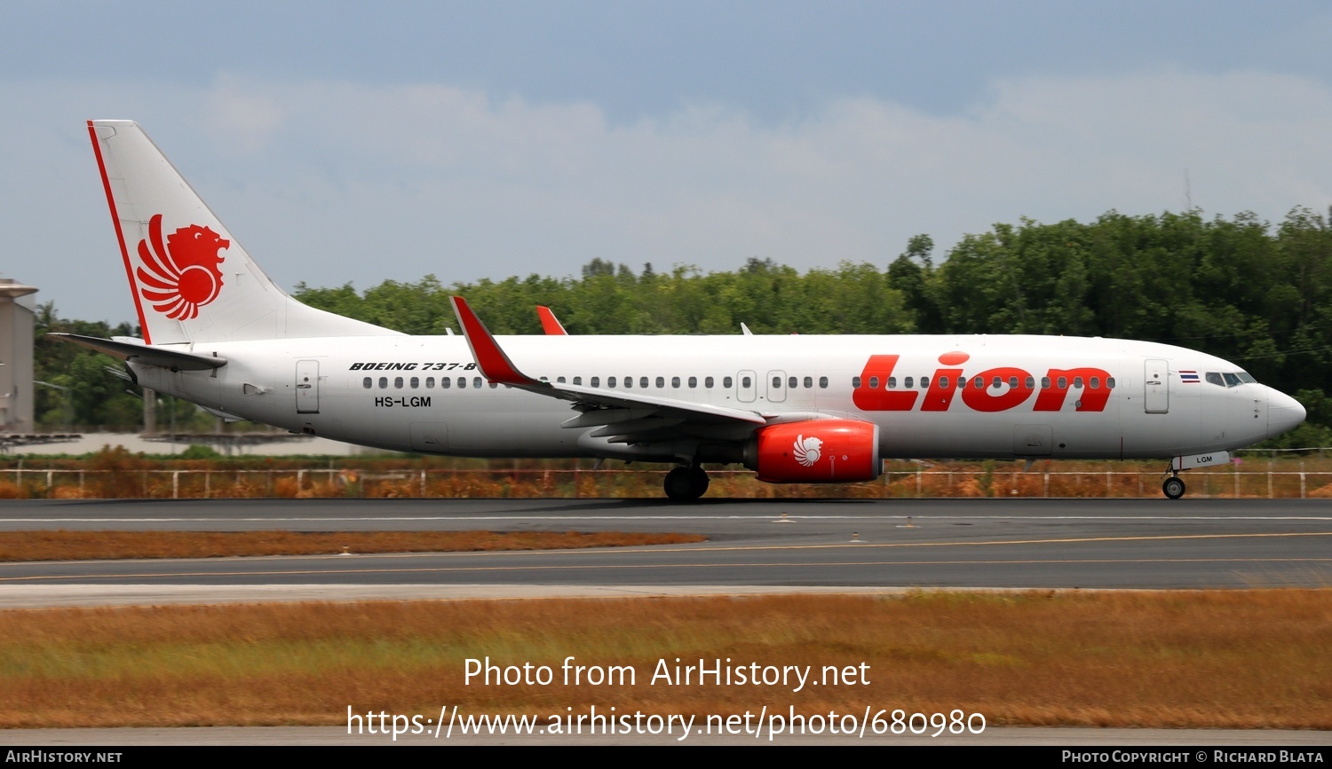 Aircraft Photo of HS-LGM | Boeing 737-8GP | Thai Lion Air | AirHistory.net #680980