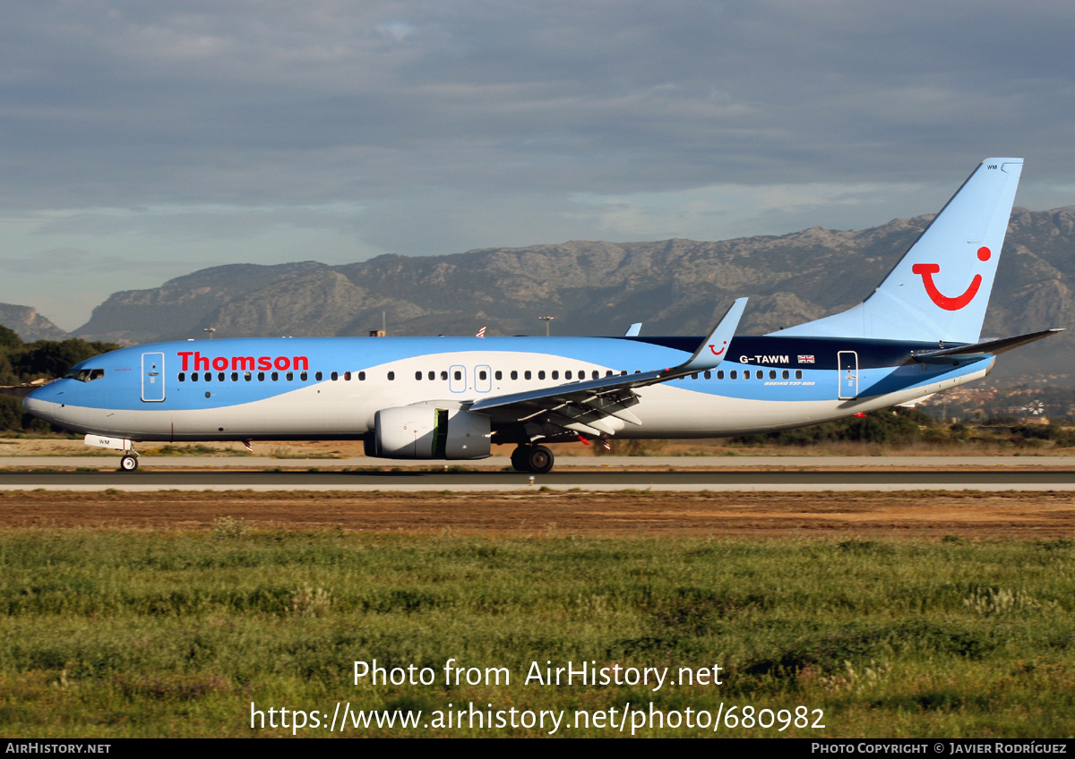 Aircraft Photo of G-TAWM | Boeing 737-8K5 | Thomson Airways | AirHistory.net #680982