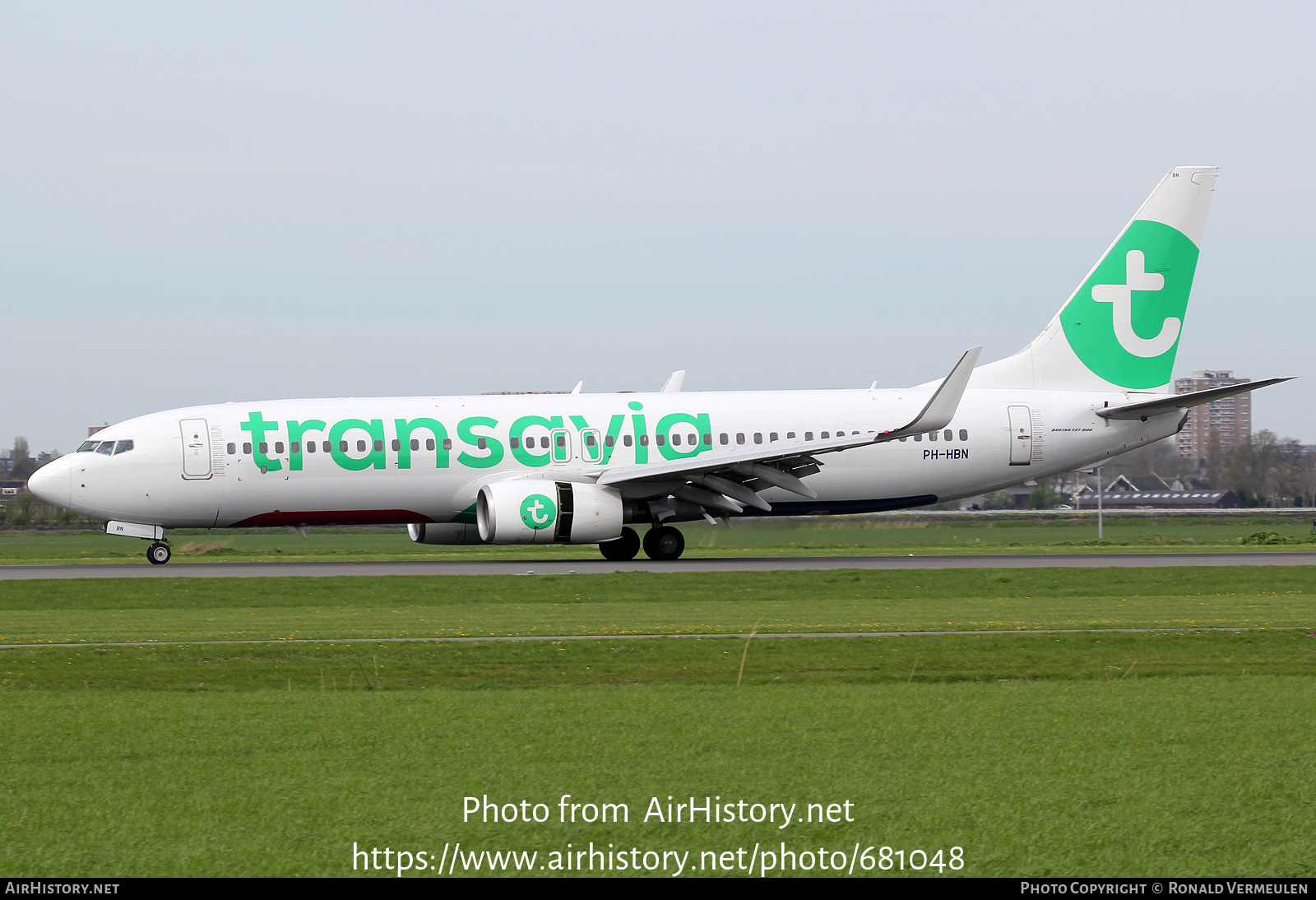 Aircraft Photo of PH-HBN | Boeing 737-82R | Transavia | AirHistory.net #681048