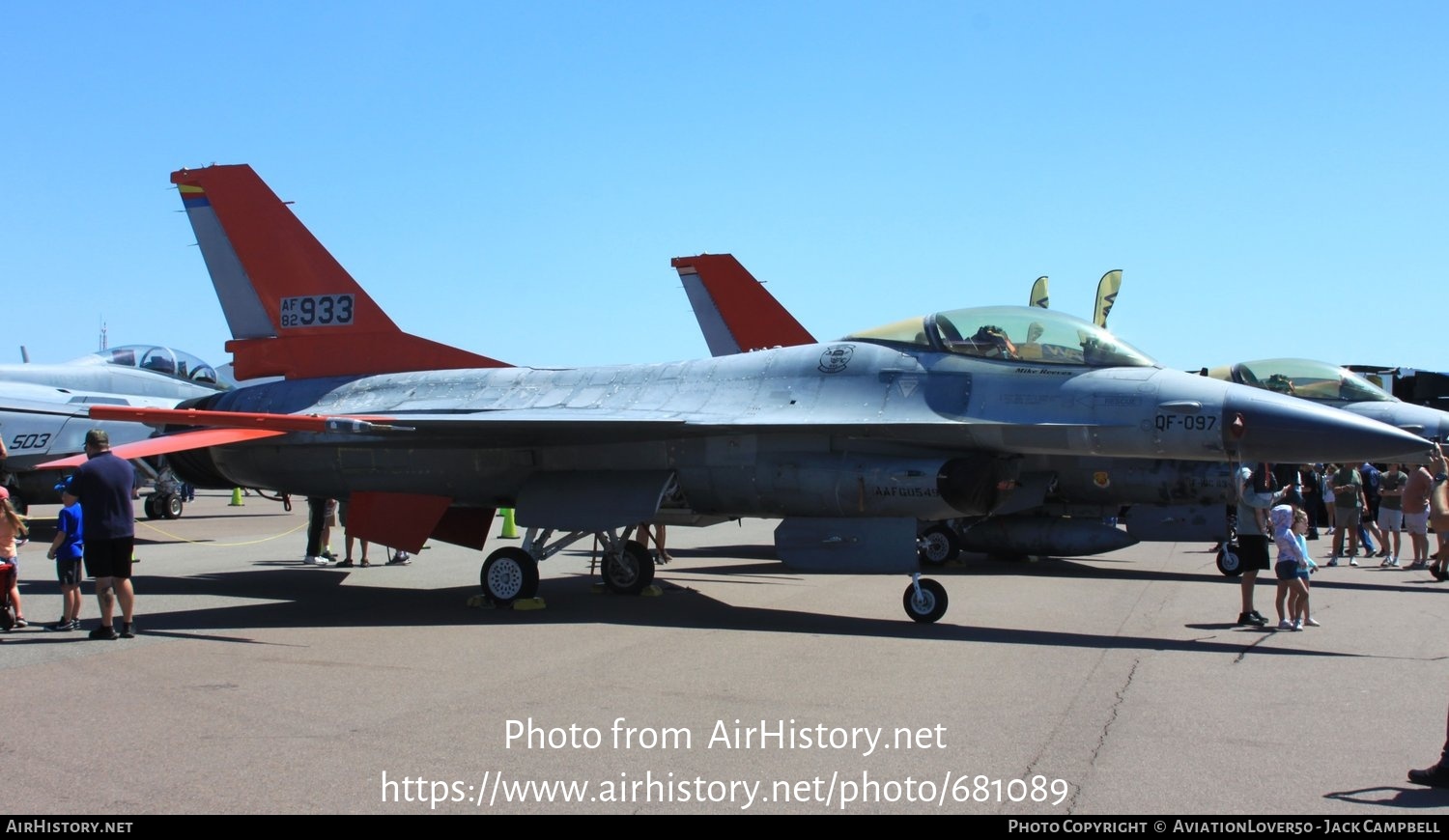 Aircraft Photo of 82-0933 / AF82-933 | General Dynamics QF-16A Fighting Falcon | USA - Air Force | AirHistory.net #681089