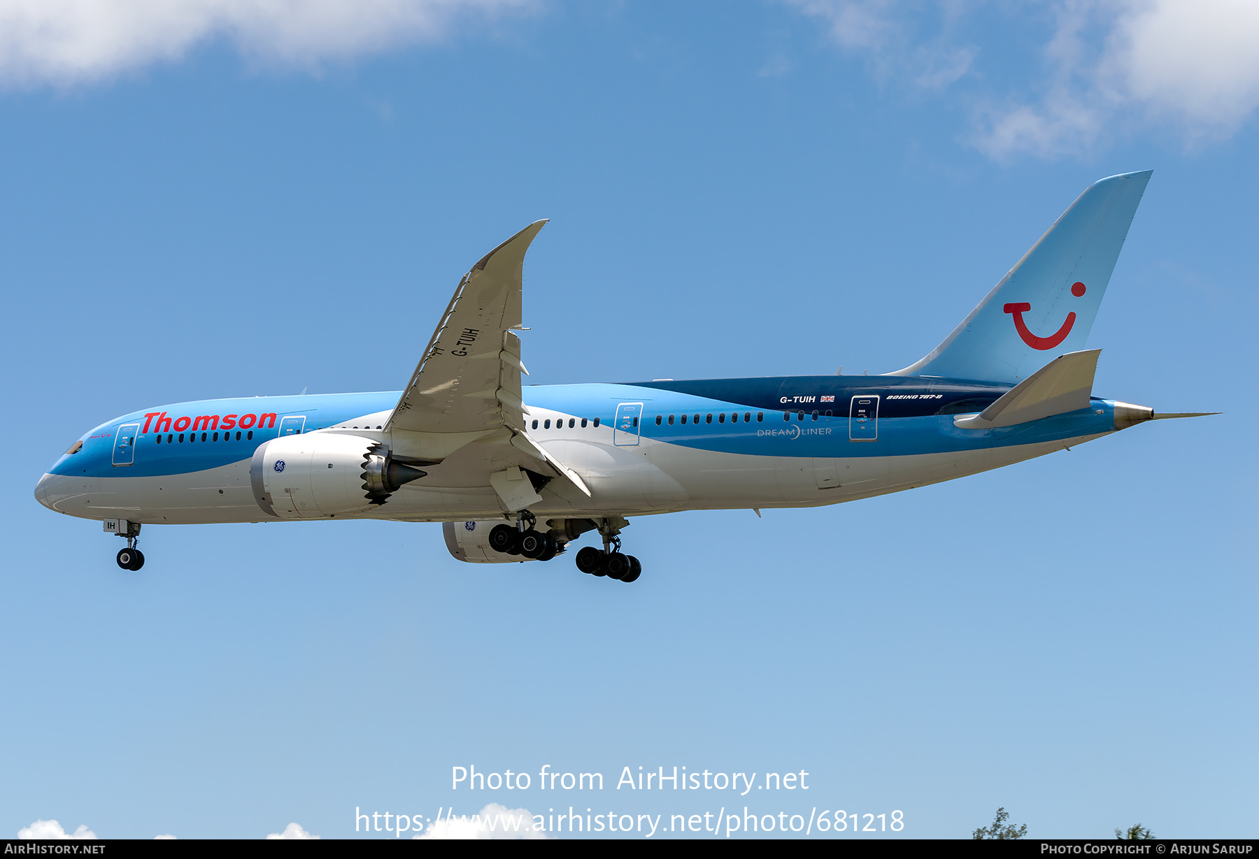 Aircraft Photo of G-TUIH | Boeing 787-8 Dreamliner | Thomson Airways | AirHistory.net #681218