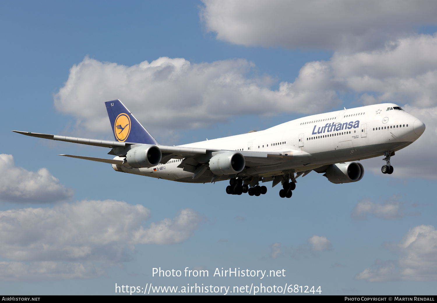 Aircraft Photo of D-ABYJ | Boeing 747-830 | Lufthansa | AirHistory.net #681244