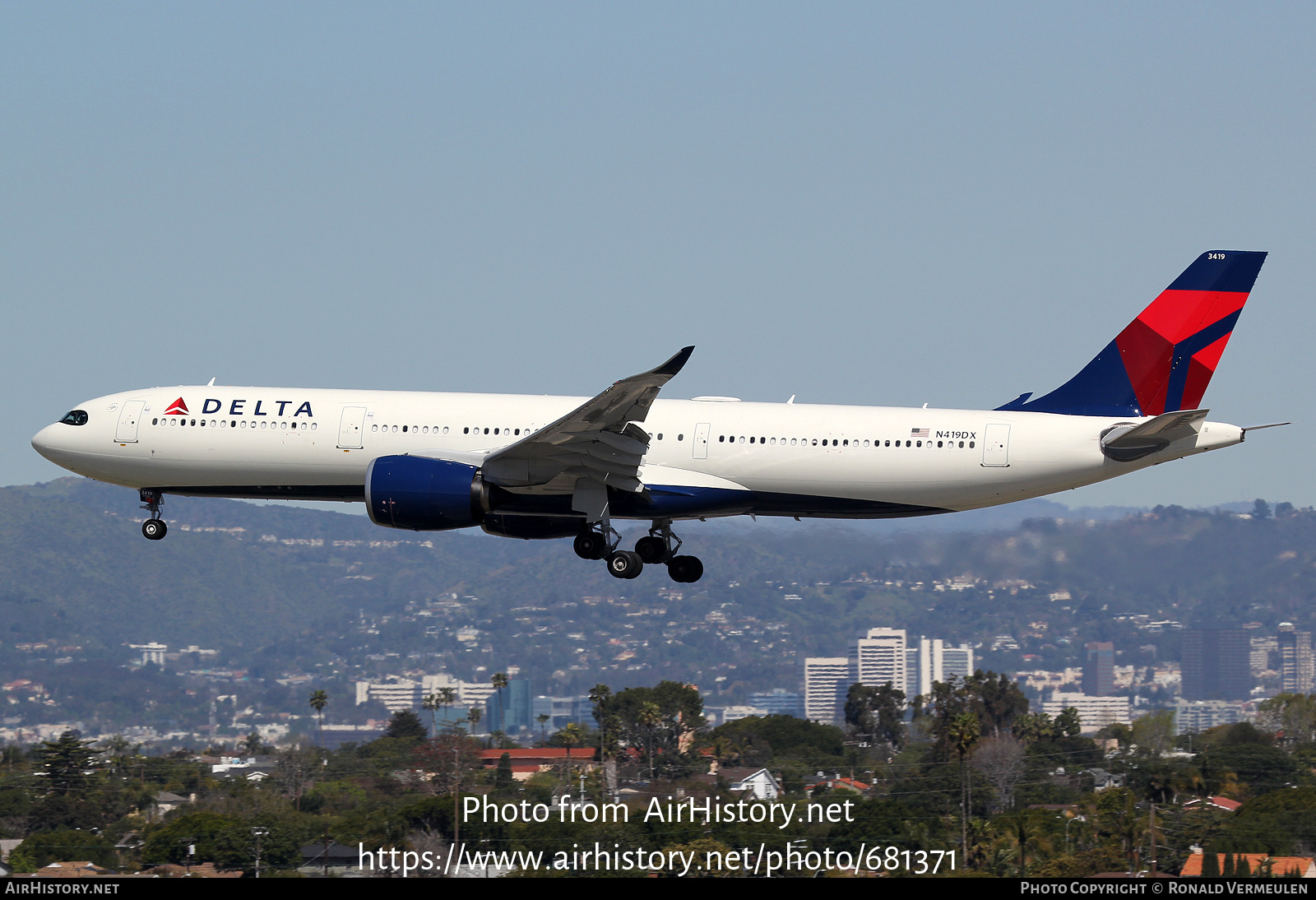 Aircraft Photo of N419DX | Airbus A330-941N | Delta Air Lines | AirHistory.net #681371