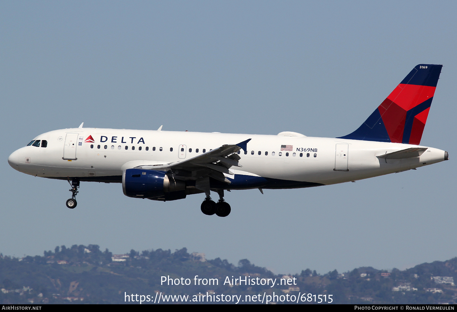 Aircraft Photo of N369NB | Airbus A319-114 | Delta Air Lines | AirHistory.net #681515