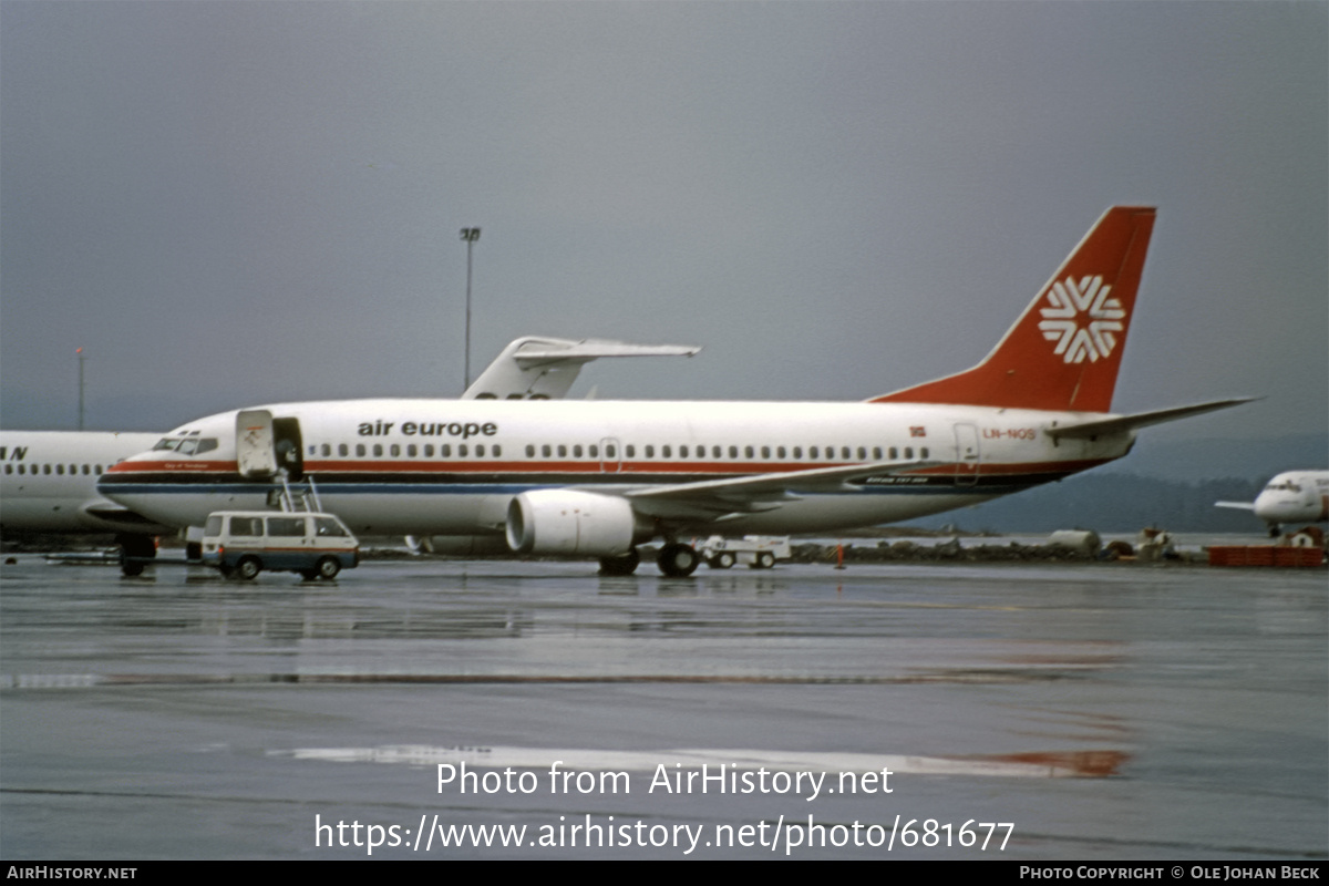 Aircraft Photo of LN-NOS | Boeing 737-33A | Air Europe | AirHistory.net #681677