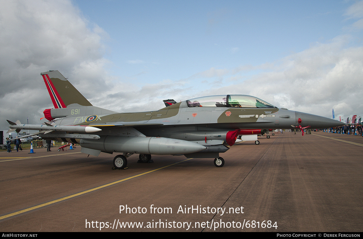 Aircraft Photo of 691 | General Dynamics F-16BM Fighting Falcon | Norway - Air Force | AirHistory.net #681684