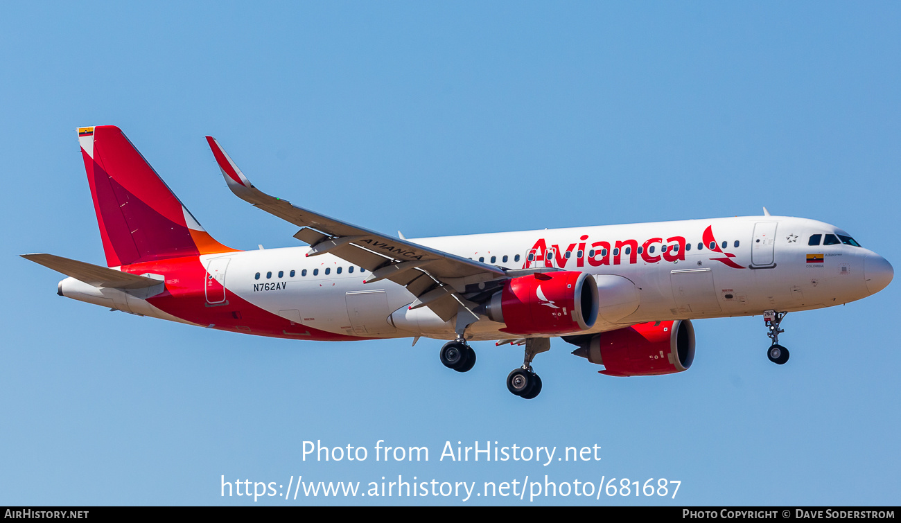 Aircraft Photo of N762AV | Airbus A320-251N | Avianca | AirHistory.net #681687