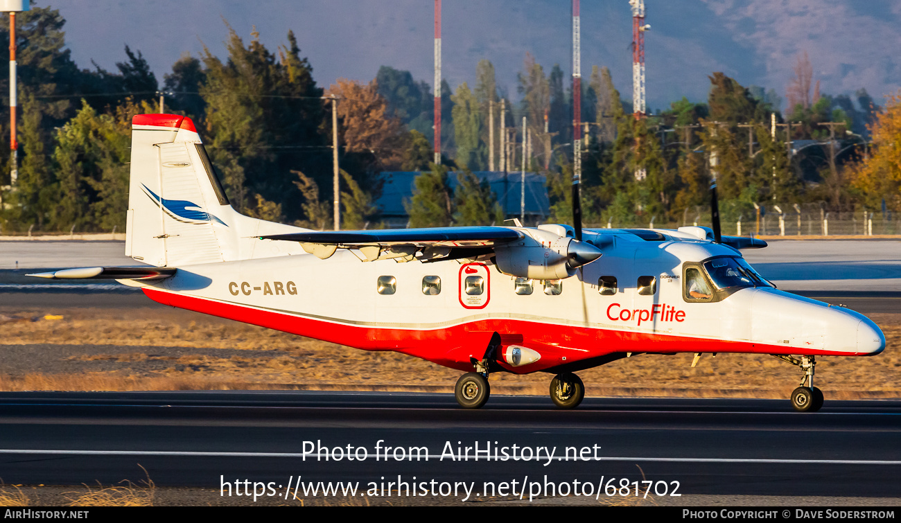 Aircraft Photo of CC-ARG | Dornier 228-100 | CorpFlite | AirHistory.net #681702