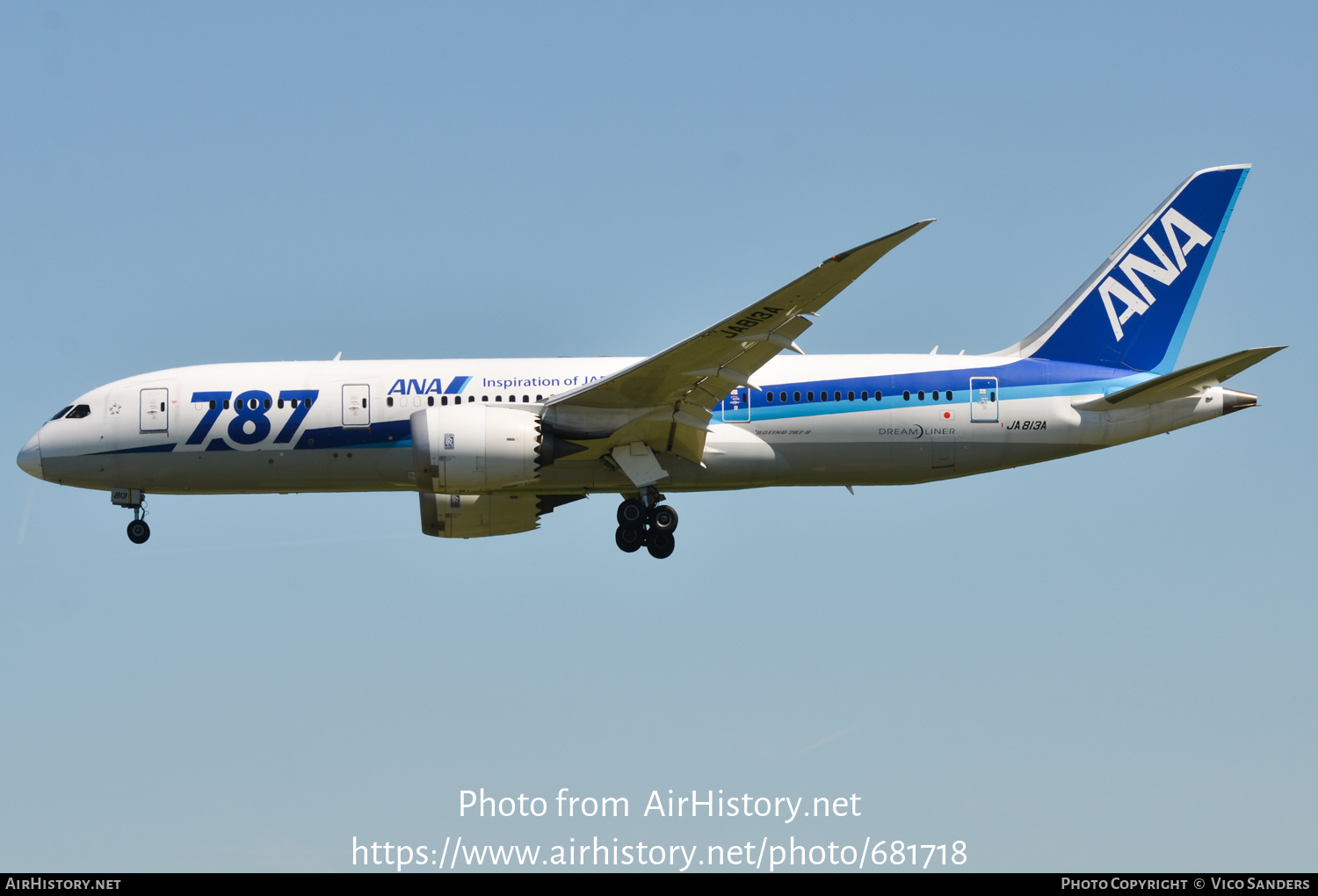 Aircraft Photo of JA813A | Boeing 787-8 Dreamliner | All Nippon Airways - ANA | AirHistory.net #681718