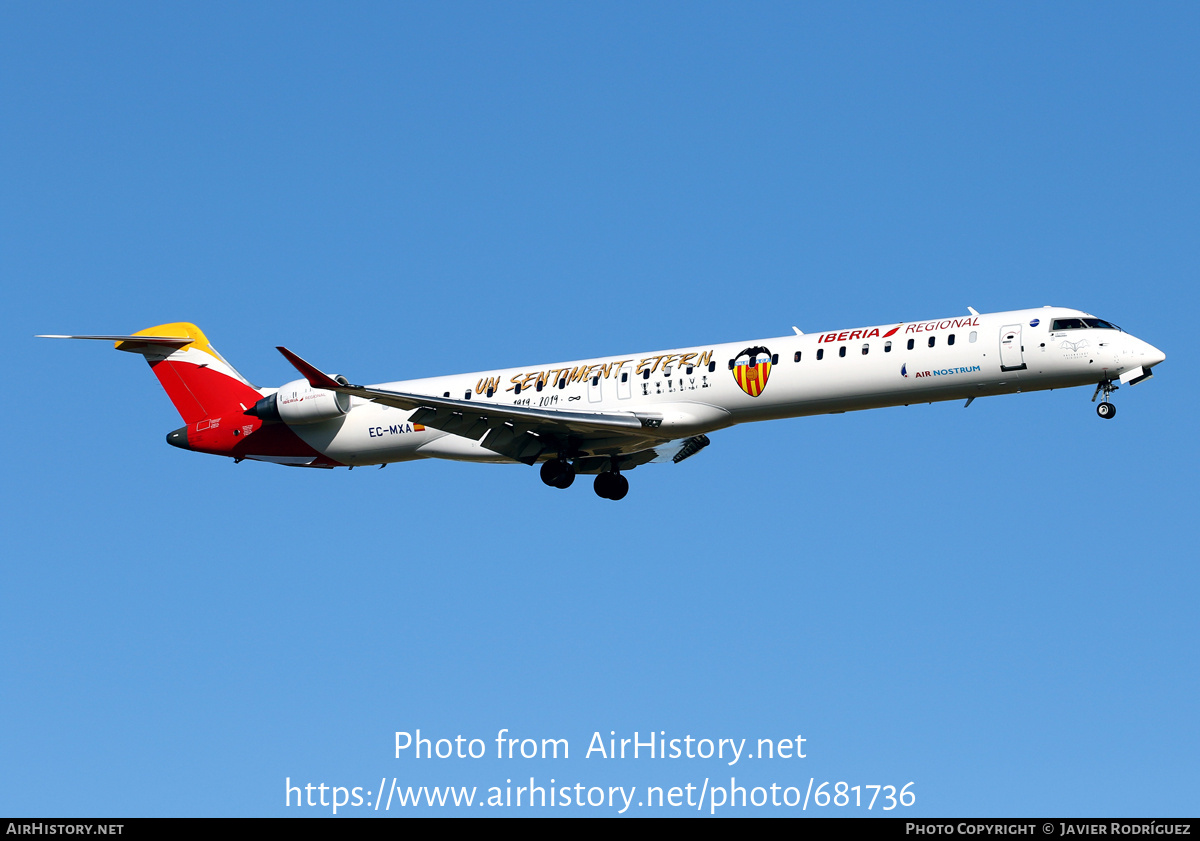 Aircraft Photo of EC-MXA | Bombardier CRJ-1000 (CL-600-2E25) | Iberia Regional | AirHistory.net #681736