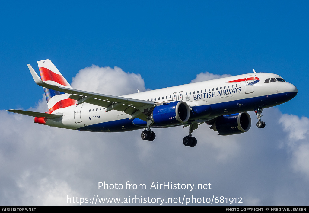 Aircraft Photo of G-TTNK | Airbus A320-251N | British Airways | AirHistory.net #681912