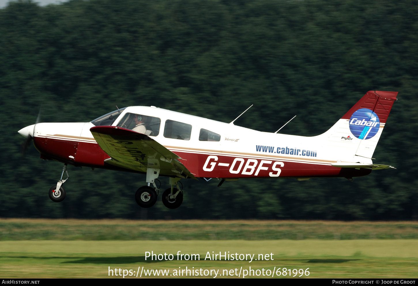 Aircraft Photo of G-OBFS | Piper PA-28-161 Warrior III | Cabair | AirHistory.net #681996