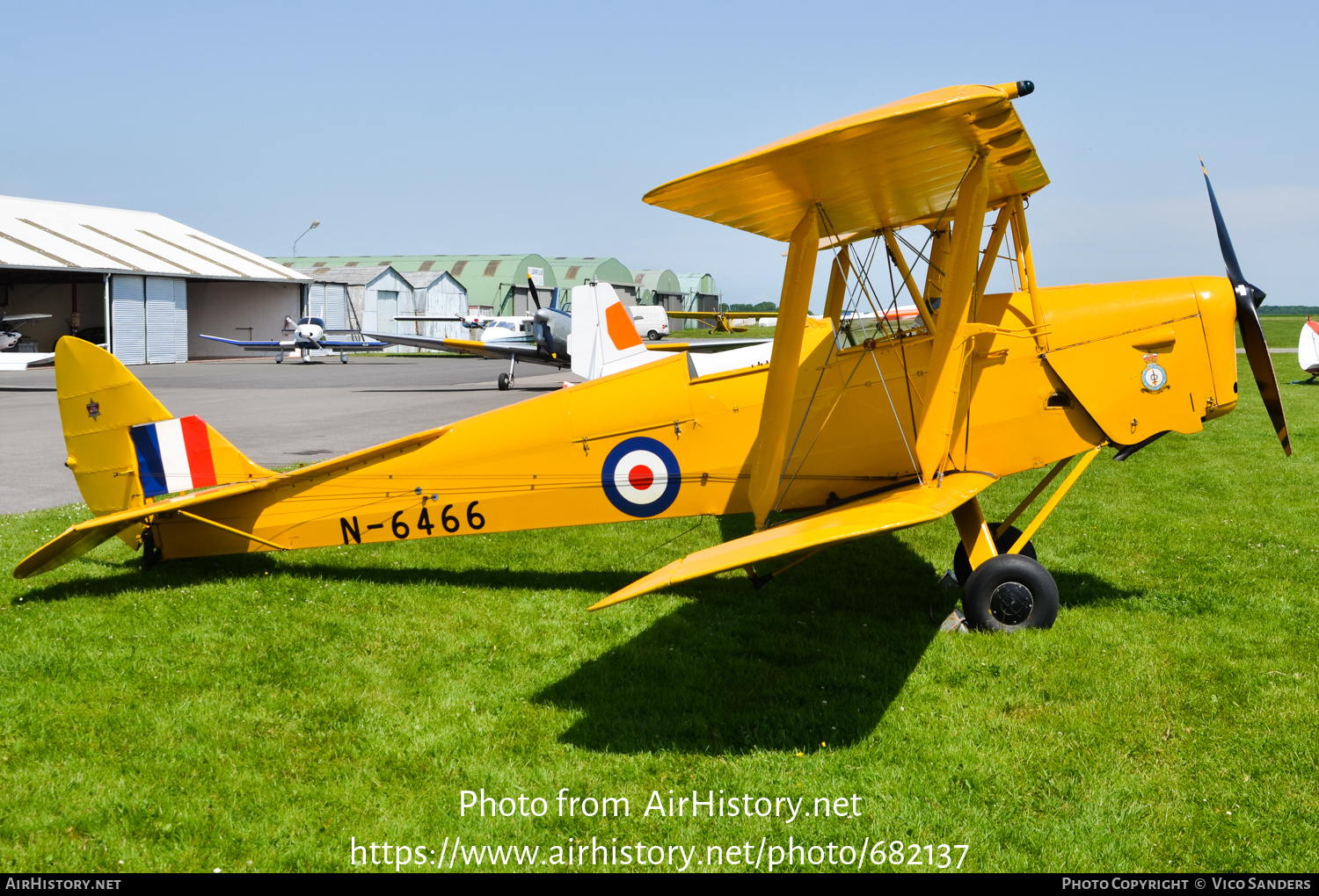 Aircraft Photo of G-ANKZ / N-6466 | De Havilland D.H. 82A Tiger Moth | UK - Air Force | AirHistory.net #682137