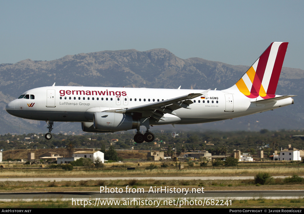 Aircraft Photo of D-AGWQ | Airbus A319-132 | Germanwings | AirHistory.net #682241