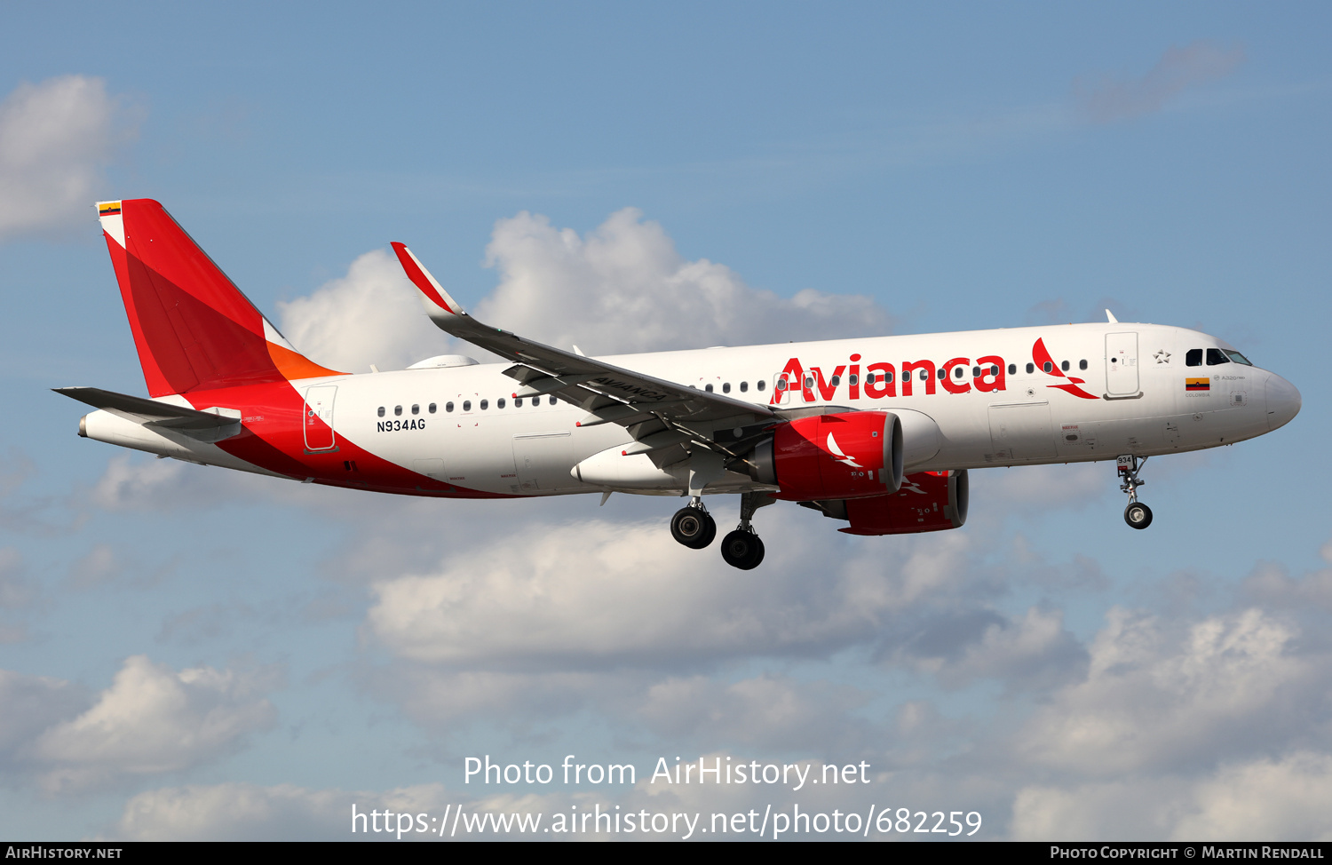 Aircraft Photo of N934AG | Airbus A320-251N | Avianca | AirHistory.net #682259