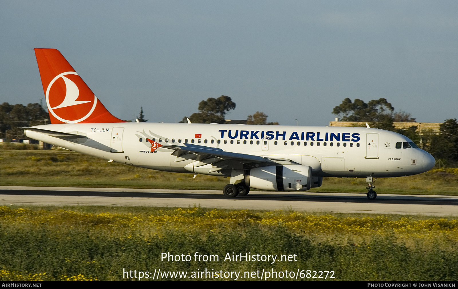 Aircraft Photo of TC-JLN | Airbus A319-132 | Turkish Airlines | AirHistory.net #682272