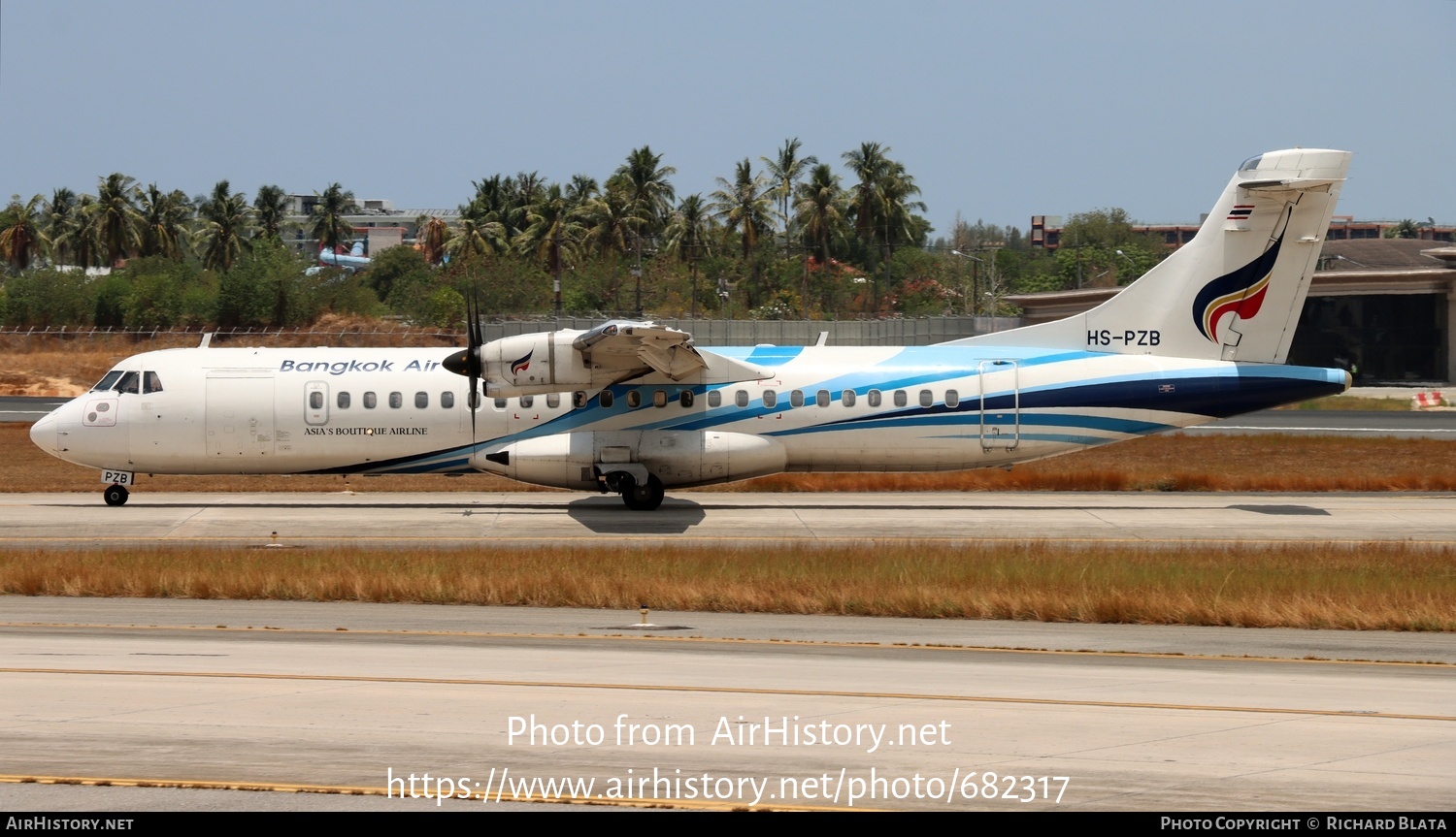 Aircraft Photo of HS-PZB | ATR ATR-72-600 (ATR-72-212A) | Bangkok Airways | AirHistory.net #682317