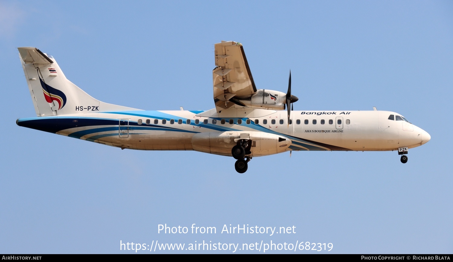 Aircraft Photo of HS-PZK | ATR ATR-72-600 (ATR-72-212A) | Bangkok Airways | AirHistory.net #682319