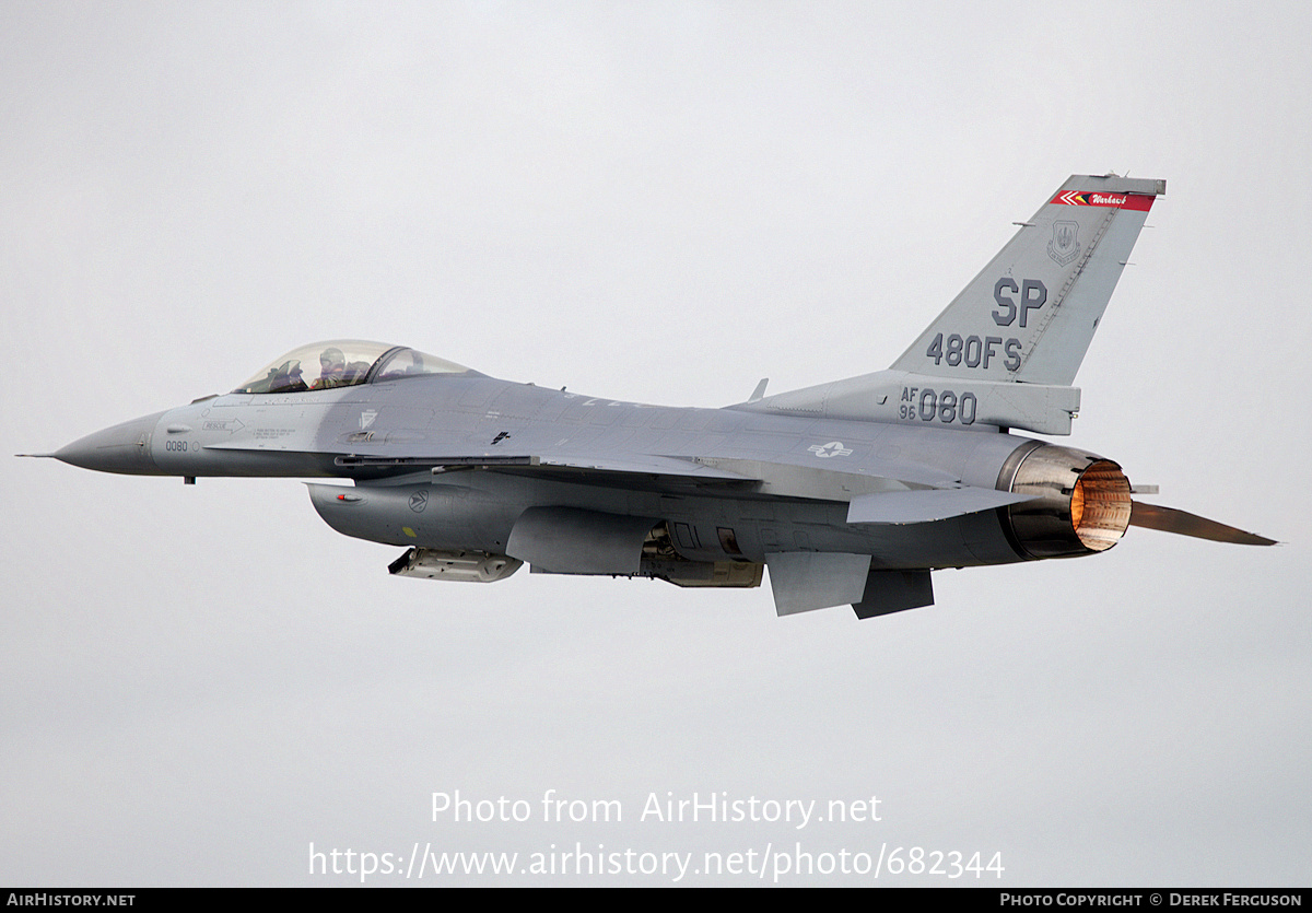 Aircraft Photo of 96-0080 / AF96-080 | Lockheed Martin F-16CJ Fighting Falcon | USA - Air Force | AirHistory.net #682344