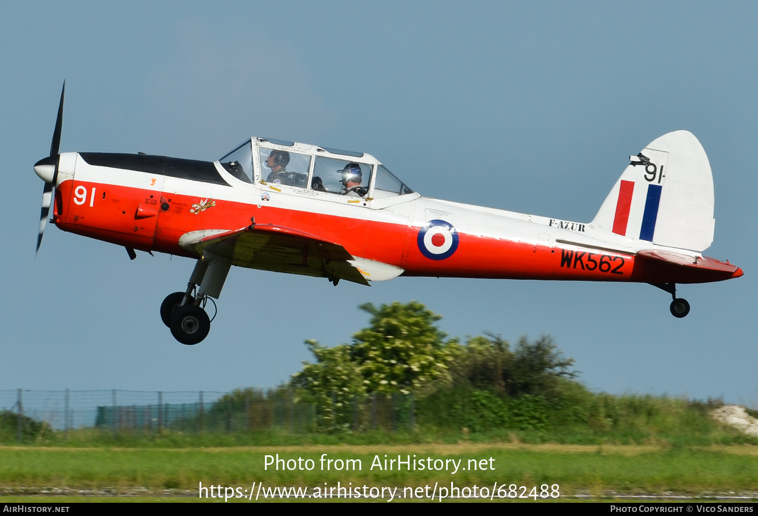 Aircraft Photo of F-AZUR / WK562 | De Havilland Canada DHC-1 Chipmunk T10 | UK - Air Force | AirHistory.net #682488