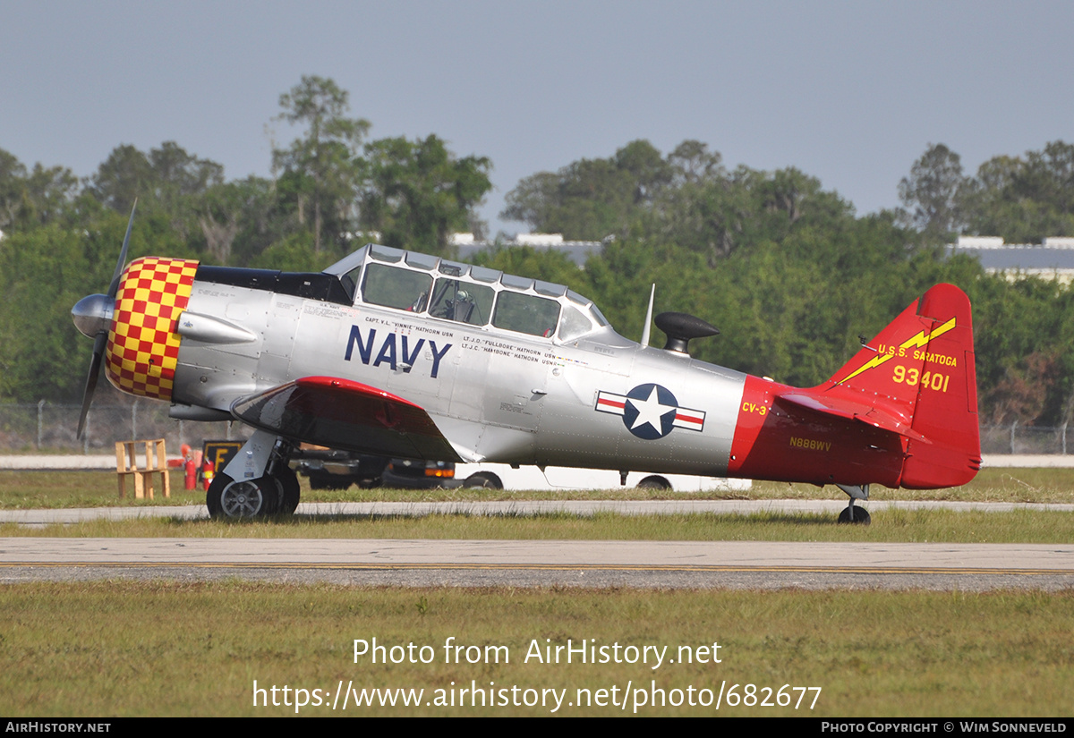 Aircraft Photo of N888WV / 93401 | North American T-6G Texan | USA - Navy | AirHistory.net #682677