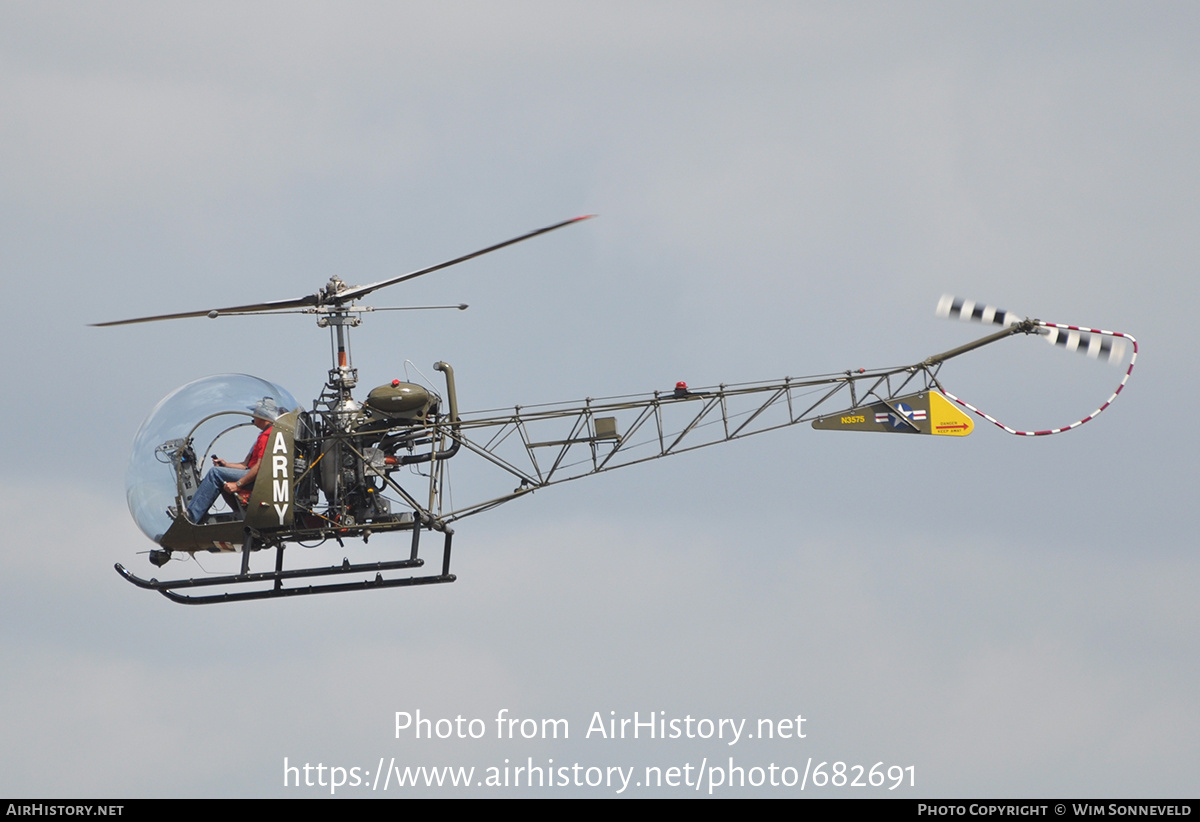 Aircraft Photo of N3575 | Bell 47D-1 | USA - Army | AirHistory.net #682691