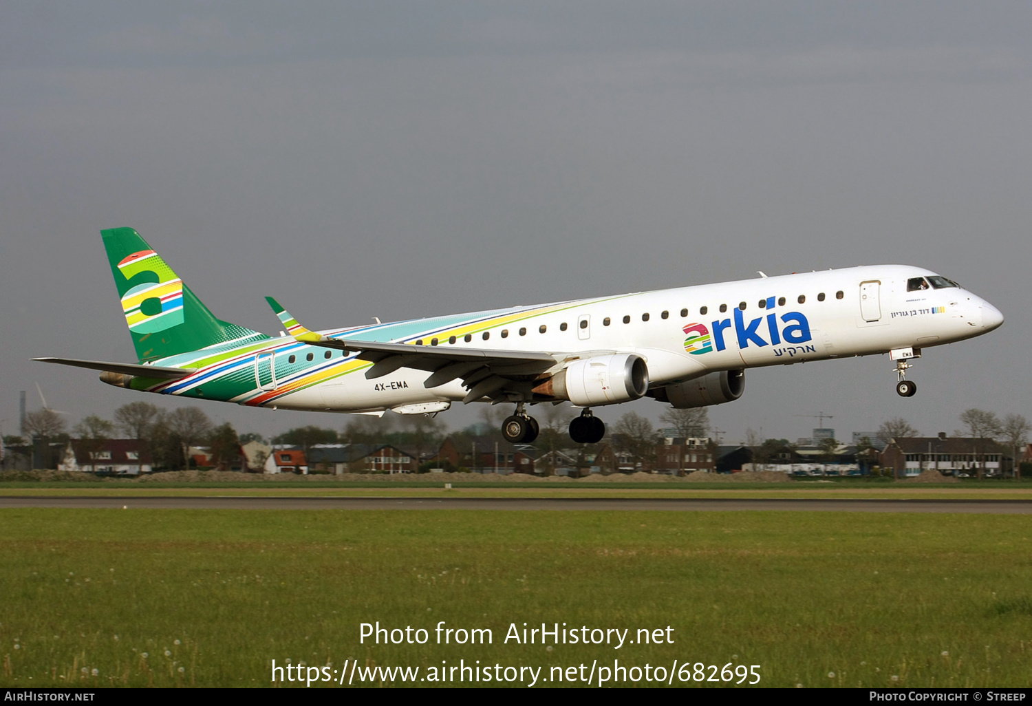 Aircraft Photo of 4X-EMA | Embraer 195LR (ERJ-190-200LR) | Arkia Israeli Airlines | AirHistory.net #682695