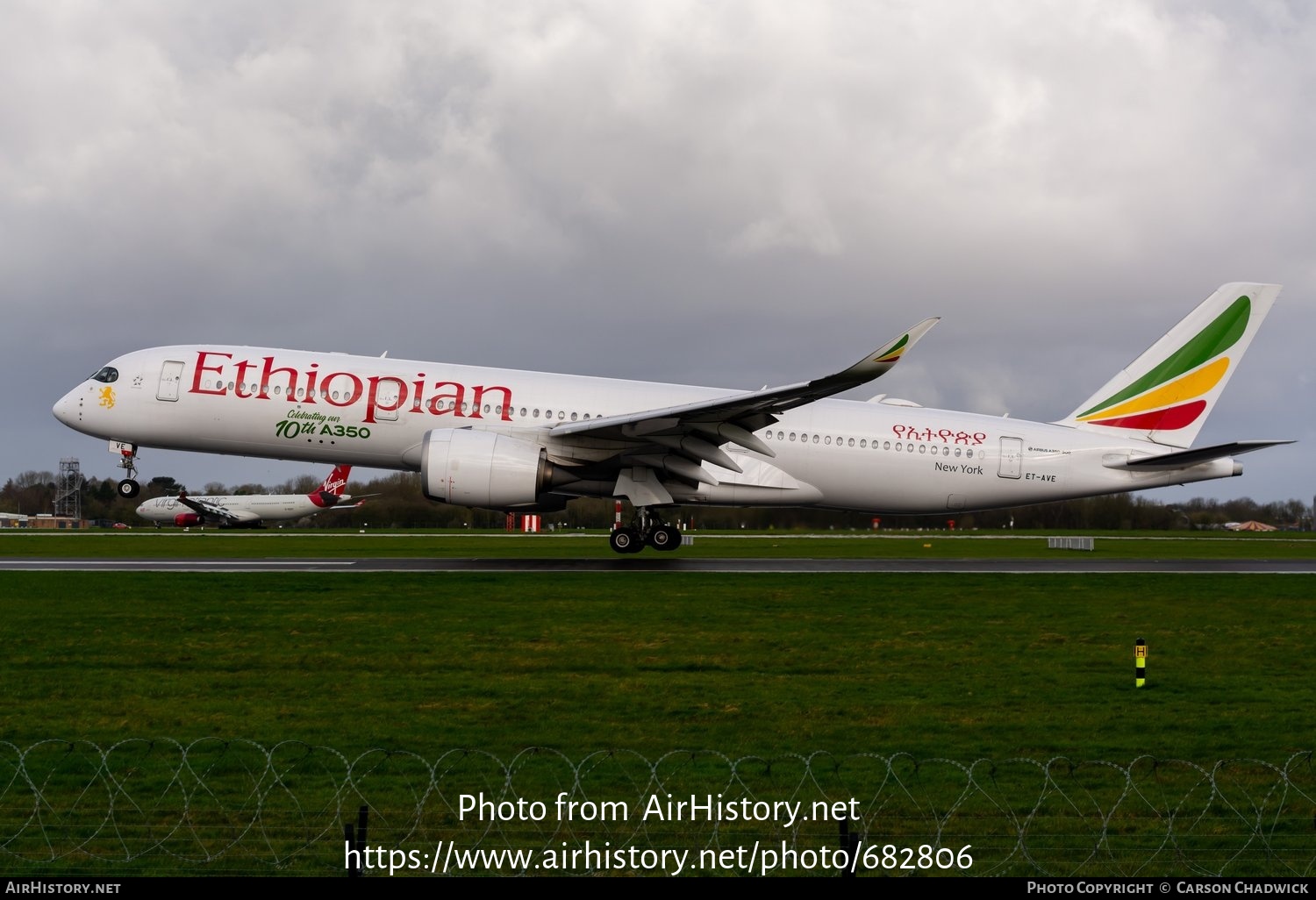 Aircraft Photo of ET-AVE | Airbus A350-941 | Ethiopian Airlines | AirHistory.net #682806