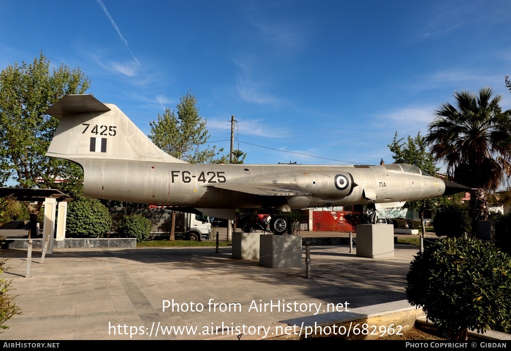 Aircraft Photo of 7425 | Lockheed F-104G Starfighter | Greece - Air Force | AirHistory.net #682962