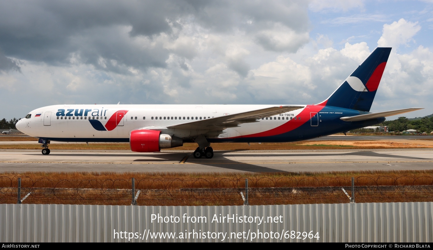 Aircraft Photo of RA-73078 | Boeing 767-3Q8/ER | Azur Air | AirHistory.net #682964