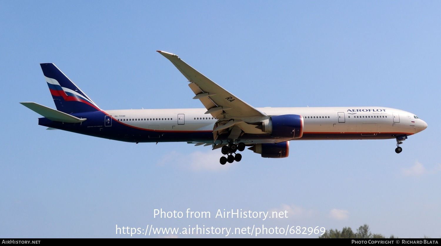 Aircraft Photo of RA-73146 | Boeing 777-300/ER | Aeroflot - Russian Airlines | AirHistory.net #682969