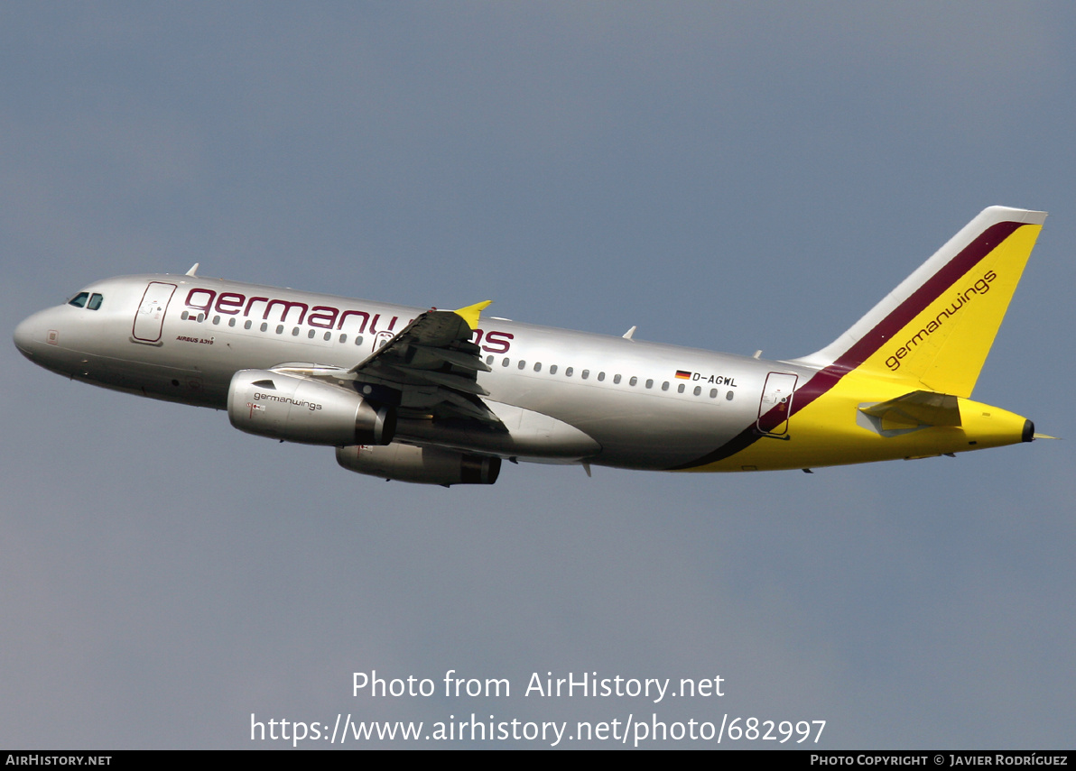 Aircraft Photo of D-AGWL | Airbus A319-132 | Germanwings | AirHistory.net #682997