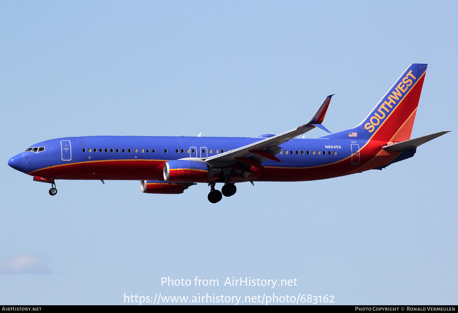 Aircraft Photo of N8649A | Boeing 737-8H4 | Southwest Airlines | AirHistory.net #683162