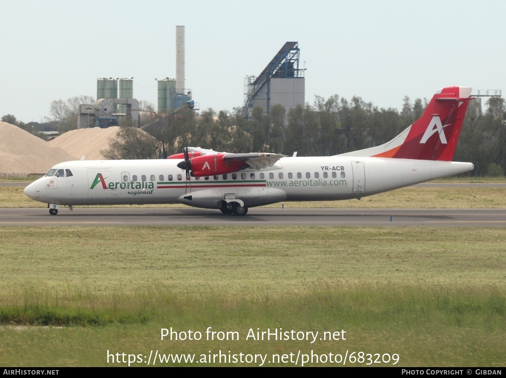 Aircraft Photo of YR-ACB | ATR ATR-72-600 (ATR-72-212A) | Aeroitalia | AirHistory.net #683209