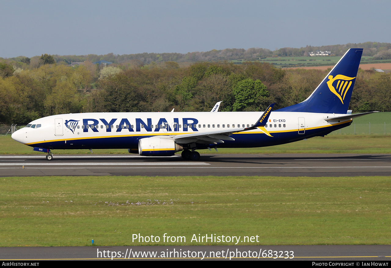 Aircraft Photo of EI-EKD | Boeing 737-8AS | Ryanair | AirHistory.net #683233